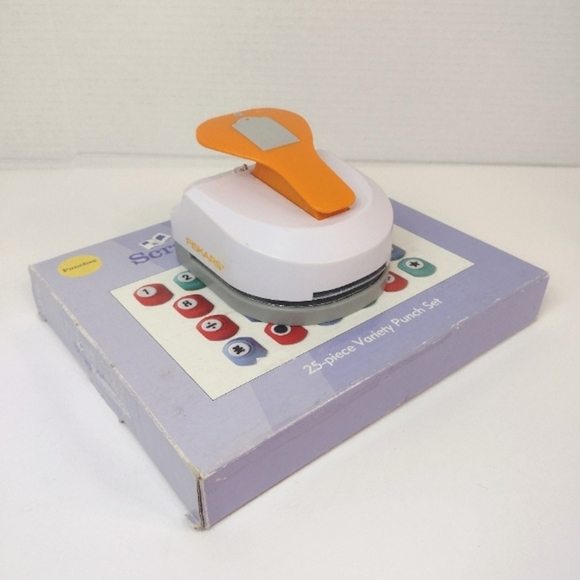 Set Of 2 Paper Punch.  Fiskars Tag Maker And Joann Scrap Essentials - Picture 1 of 12